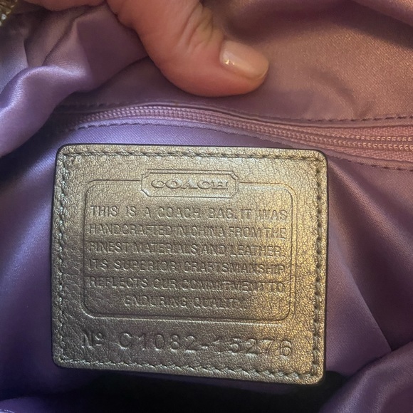 COACH Embossed Studded Leather Alex Satchel Bag - Picture 8 of 8